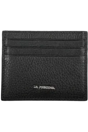 La Martina Geldbörse, Elegantes Herrenportemonnaie in Schwarz mit zentralem Fach und Logo
