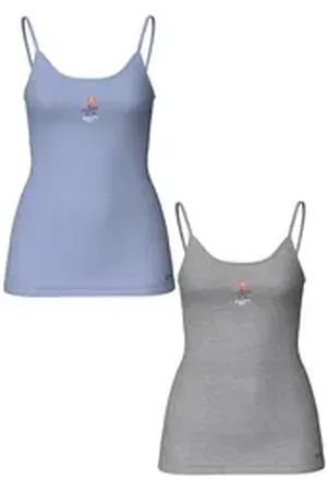 CHIEMSEE Tanktop Girls 2er Pack mit Kleinem Print blau|grau 158-164