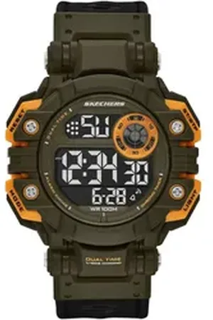 Skechers Chronograph ALLENFORD SR1184, Quarzuhr, Armbanduhr, Herrenuhr, digital, Wochentag, Stoppfunktion grün