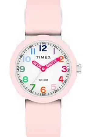 Timex Quarzuhr TIME TEACHER TW2W92000VV, Armbanduhr, Kinderuhr, Lernuhr, Geburtstag, Schulanfang, Geschenkidee rosa