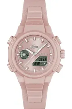 Lacoste Quarzuhr LC33 2001429, Armbanduhr, Damenuhr, Silikonarmband, analog, digital, Stoppfunktion rosa