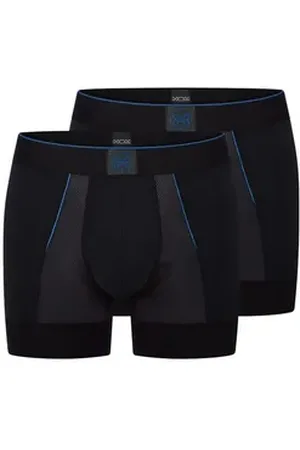 Hom Retro Boxer 2er Pack Sports Lab (Spar-Set, 2-St) Retro Short / Pant - ohne Eingriff - Schnelltrocknend schwarz XXL