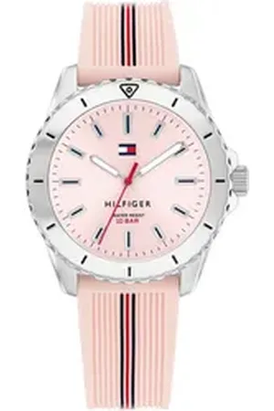 Tommy Hilfiger Quarzuhr GIRLS 1720052, Armbanduhr, Silikonband, Kinderuhr, Mädchen, ideal auch als Geschenk rosa
