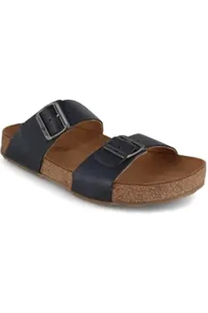 Haflinger Herren Bio Sandale Andrea, marine, optimaler Halt und gesunde Unterstü Hausschuh Outdoor geeignet blau 41 EU
