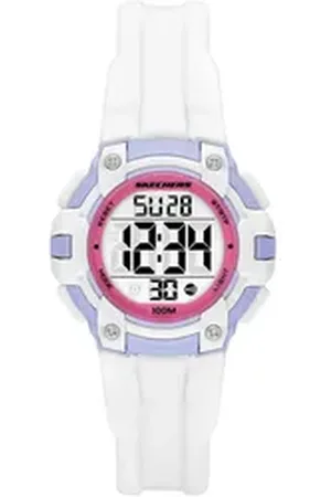 Skechers Chronograph ANOKA SR2151, Quarzuhr, Armbanduhr, Kinderuhr, Mädchen, digital, Tag, Wochentag weiß