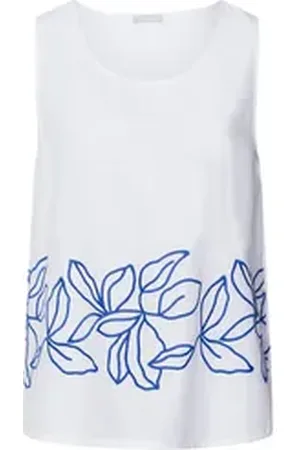 Hanro Sleepshirt Liz schlafshirt schlafmode Pyjama weiß L