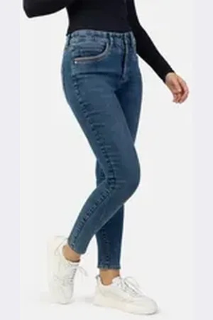 Stooker Women 5-Pocket-Jeans Rio Fexxi Move Denim Skinny Fit Skinny Fit Casual Clean Wash Denim Jeans Magic Shape Effekt für Damen blau 48