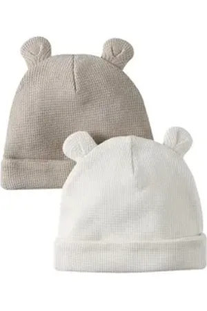 Vertbaudet Beanie 2er-Pack Baby-Mützen für Neugeborene aus Baumwolle 2er-Pack rosa 74/80