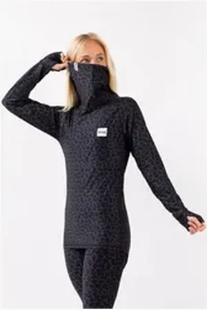 Eivy Langarmshirt (1-tlg) mit extra hohem Kragen braun S
