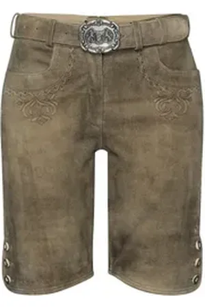 Almsach Trachtenhose Kurze Lederhose braun 34