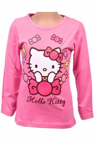 Hello Kitty Langarmshirt Mädchen Shirt aus Baumwolle Gr. 92- 116 cm rosa 104 cm