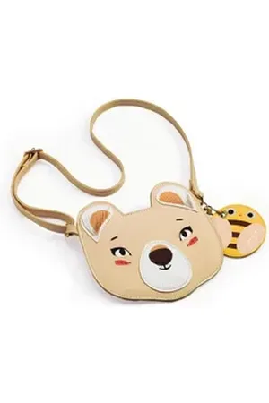 Djeco Schultertasche Handtasche Kinderhandtasche mit Geldbeutel in Tiermotiven