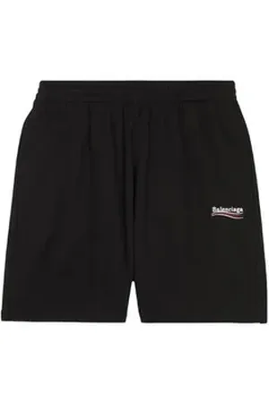 Balenciaga Relaxshorts Logo Print Shorts Baumwolle Schwarz Herren schwarz S
