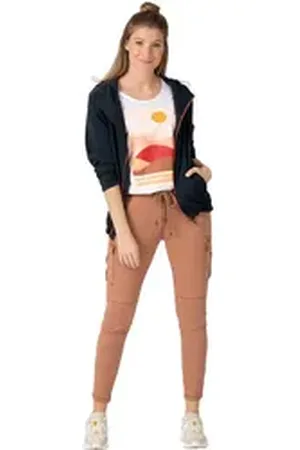 Timezone Slim-fit-Jeans Slim MalikaTZ 7/8 aus Baumwolle braun W 25