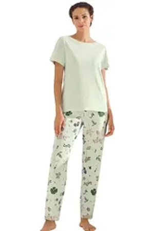Lisca Pyjama Damen Pyjama Set Pompeya (Stück, 1 tlg) - grün XL