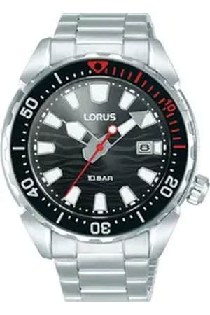 Lorus Quarzuhr RH945RX9, Armbanduhr, Herrenuhr, Edelstahlarmband, analog, Datum, Leuchtindizes silberfarben