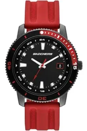 Skechers Quarzuhr LACHMAN SR5233, Armbanduhr, Herrenuhr, Silikonarmband, analog, Tag rot