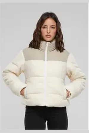 Urban classics Steppjacke Ladies Short Sherpa Mix Puffer Jacket braun XS