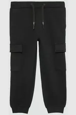 QS by s.Oliver Leggings Jogginghose mit Cargotaschen angedeuteter Tunnelzug schwarz 98