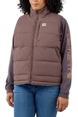 Carhartt Steppweste Damen Winterweste Relaxed Midweight Utility braun XS