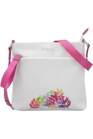 Remonte Umhängetasche, Frühlingsmode, Damen-Schultertasche mit verstellbarem Umhängeriemen weiß