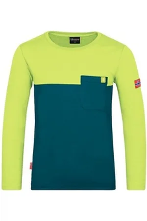 TROLLKIDS Longsleeve Bergen blau|grün 104