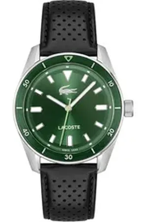 Lacoste Quarzuhr BOSTON 2011423, Armbanduhr, Herrenuhr, Lederarmband, analog schwarz