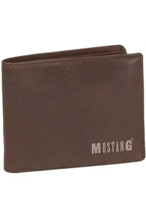 Mustang Geldbörse Fresno, aus echtem Leder braun