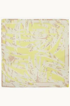 Comma, Comma Halstuch Satintuch mit floralem Muster beige
