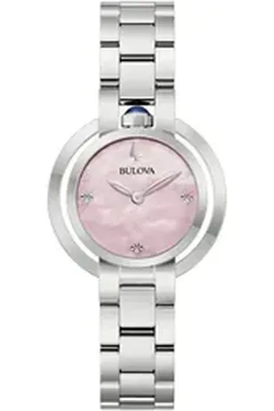 BULOVA Quarzuhr Rubaiyat 96L338, Armbanduhr, Damenuhr, Edelstahlarmband, analog silberfarben
