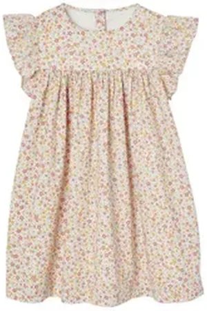 Vertbaudet Minikleid Kurzärmeliges Mädchen Sommerkleid weiß 134