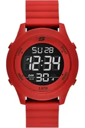 Skechers Chronograph ROSENCRANS SR5247, Quarzuhr, Armbanduhr, Herrenuhr, Silikonarmband, digital, Tag rot