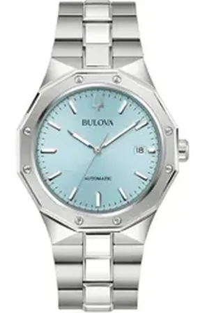 BULOVA Automatikuhr 96B462, Armbanduhr, Herrenuhr, Mechanische Uhr, Edelstahlarmband, analog, Tag silberfarben