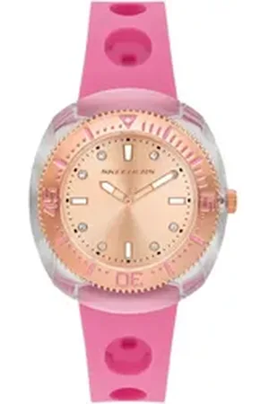 Skechers Quarzuhr PALMERA SR6320, Armbanduhr, Damenuhr, Silikonarmband, analog, Glassteine rosa