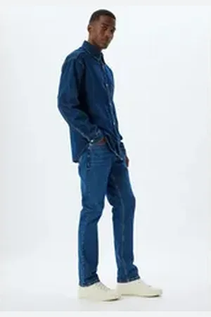 Koton Straight-Jeans Normale Leibhöhe Straight blau 30/32