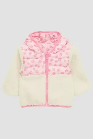 QS by s.Oliver Outdoorjacke Leicht wattierte Wendejacke mit Steppung und Teddyplüsch Paspel 92