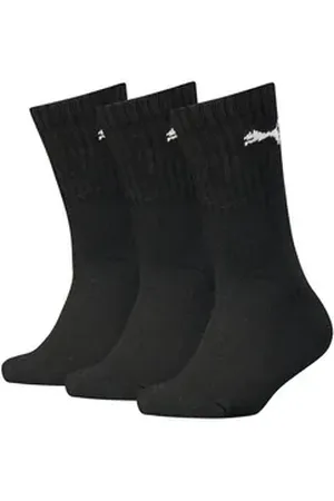 PUMA Socken KIDS CREW SOCK 3P (3-Paar, 3 Paar) Junior mit klassischer Rippe schwarz 31-34