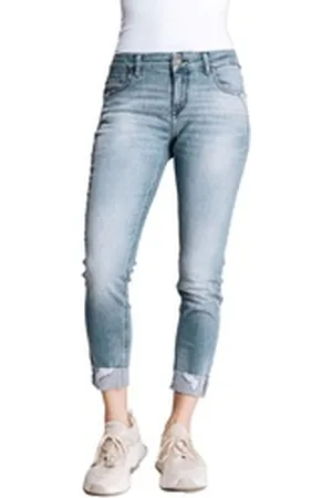 Zhrill Mom-Jeans Skinny Jeans NOVA Blau angenehmer Tragekomfort blau 28