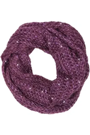 CASPAR Loop SC330 weicher Damen Strick Loop mit Pailletten lila