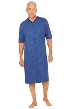 HAJO Pyjama Modal Baumwoll Mischung Premium Cotton blau 48