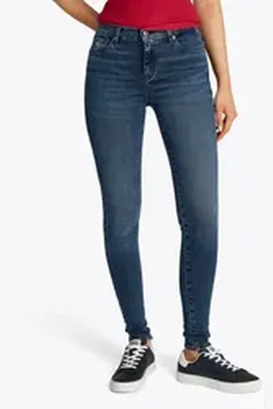 Tommy Hilfiger Skinny-fit-Jeans Nora Mid Rise Skinny Fit mit Waschung, mit Logo-Badge blau 29