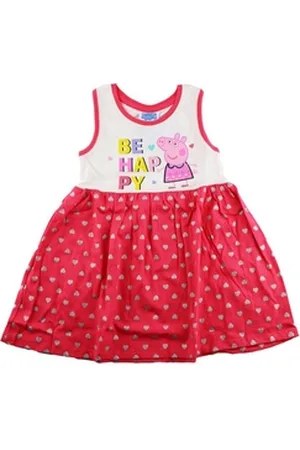 Peppa Pig Sommerkleid Peppa Wutz Mädchen Kinder Kleid Sommerkleid Gr. 92 bis 116, Baumwolle rosa 104