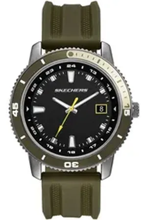 Skechers Quarzuhr LACHMAN SR5234, Armbanduhr, Herrenuhr, Silikonarmband, analog, Tag grün