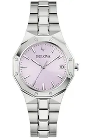 BULOVA Quarzuhr 96M170, Armbanduhr, Damenuhr, Edelstahlarmband, analog, Tag silberfarben