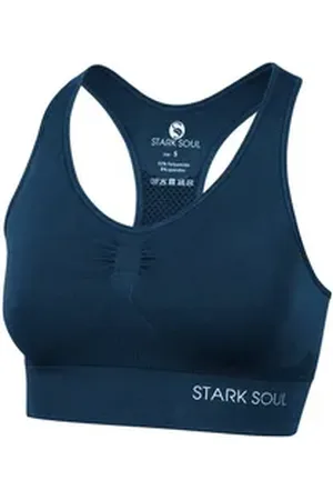 STARK SOUL ® Sport-BH Bra Light Support - Sport BH, doppellagig, für Damen Doppellagiges Material blau L