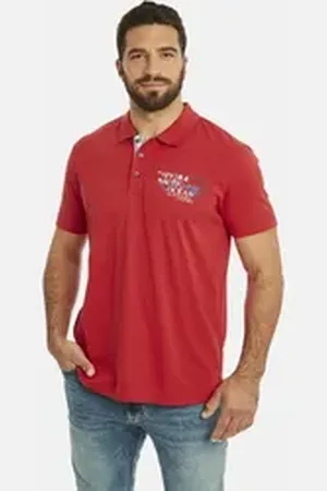 Jan Vanderstorm Poloshirt DAGFINN in zwei Farben rot XL (56/58)