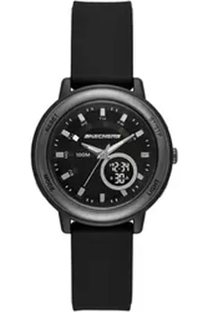 Skechers Chronograph SALERNO SR6328, Quarzuhr, Armbanduhr, Damenuhr, Silikonarmband, analog, digital schwarz