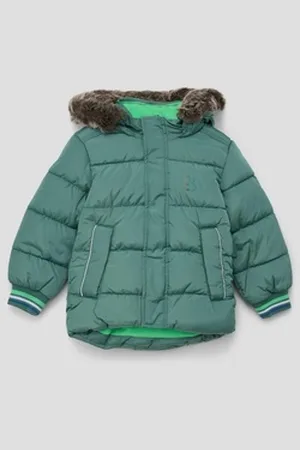 QS by s.Oliver Outdoorjacke Steppjacke mit abnehmbarem Kunstfell 92