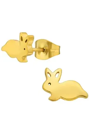 Monkimau Ohrring-Set Hase Kinder Ohrringe Chirurgenstahl Mädchen Geschenk, Hypoallergen
