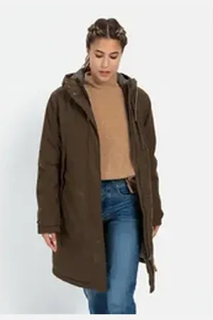 Camel Active Wintermantel mit fester Kapuze braun 46